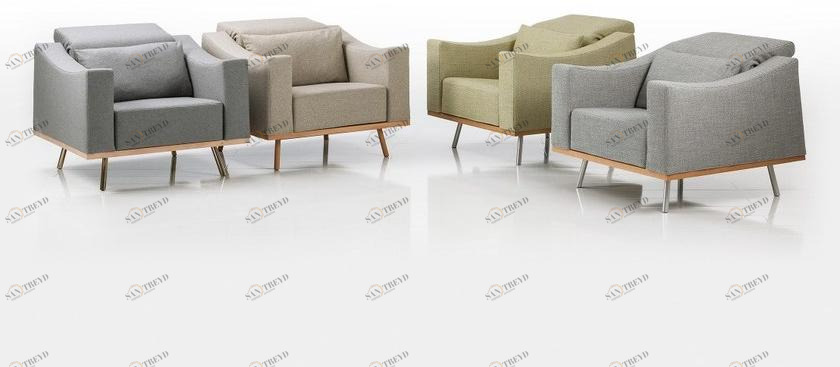 brühl Кресло из ткани с подлокотниками Deep space sun-id-1466052