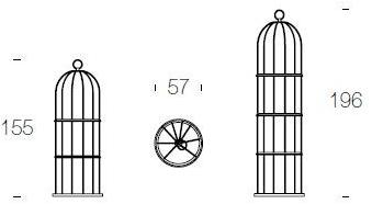 Tonin Casa Открытый отдельно стоящий металлический книжный шкаф sun-id-1459769 - Вид №4
