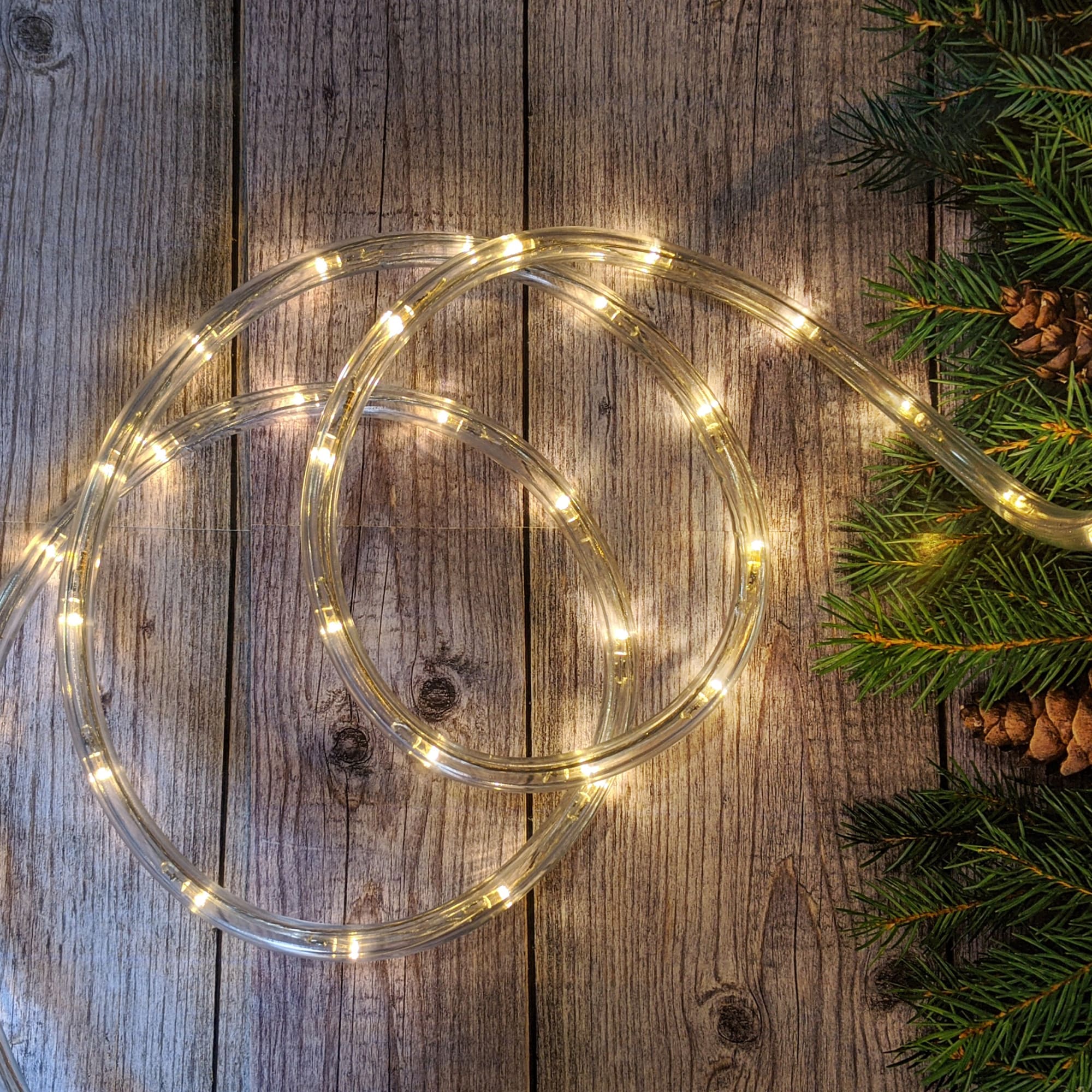 82839179 Электрогирлянда наружная «Дюралайт» 8 м 24 LED/м тёплый белый Santreyd  - Вид №5