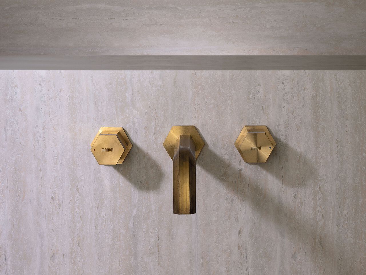 Настенный смеситель для раковины с 3 отверстиями Mamoli Hexagonal ARCH-00121351 - Вид №2