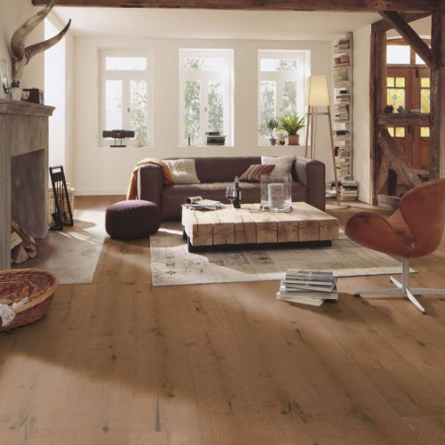 Широкий паркет Meister HD 300 Lindura Коньяк 8415 Дуб Рустик с брашью (Текстурированная) 2200х270 мм 2300200114 - Вид №9