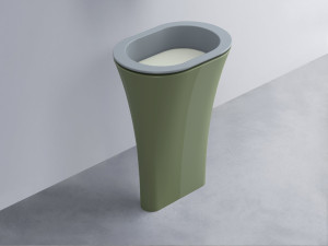 AMLA65-BR+AMPILO-PM+AMCOLO-AG Раковина Amedeo Ovale отдельностоящая cielo Enjoy + Amedeo