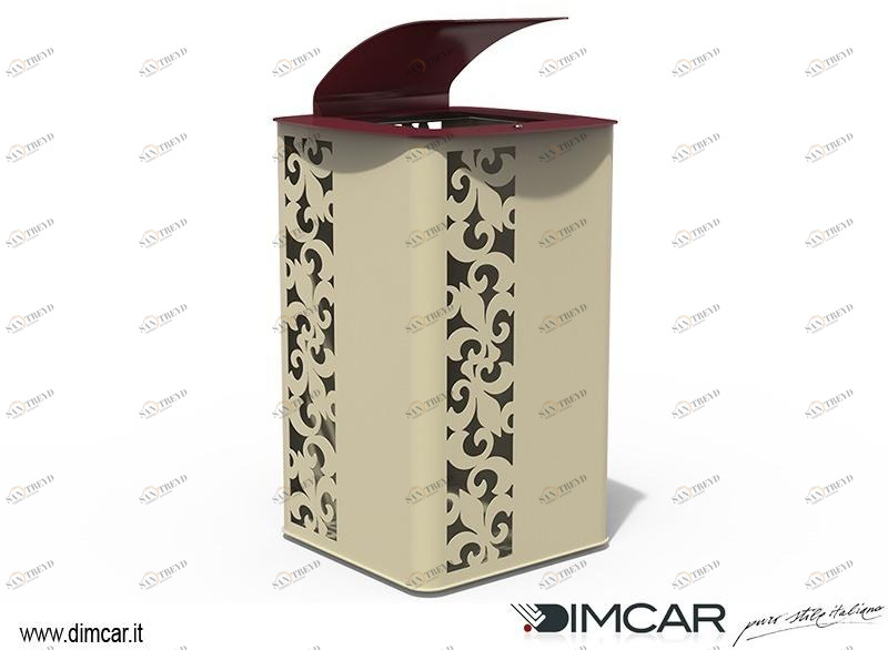 DIMCAR Контейнер для мусора металлический с крышкой Giglio 416