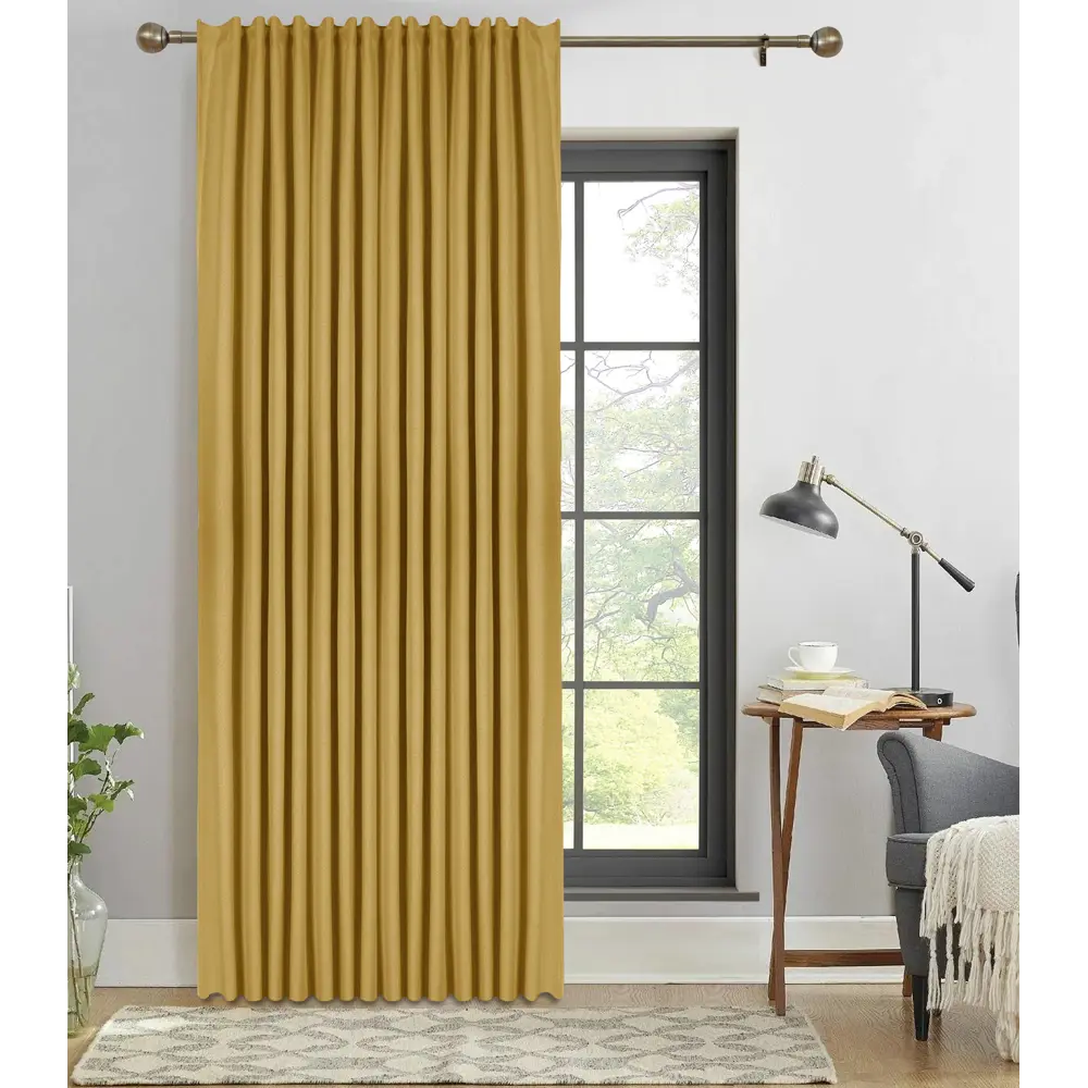 KREAFORTA Sanur - горчичная штора блэкаут со скрытыми петлями 200x300 см 89431244 STLM-1584662