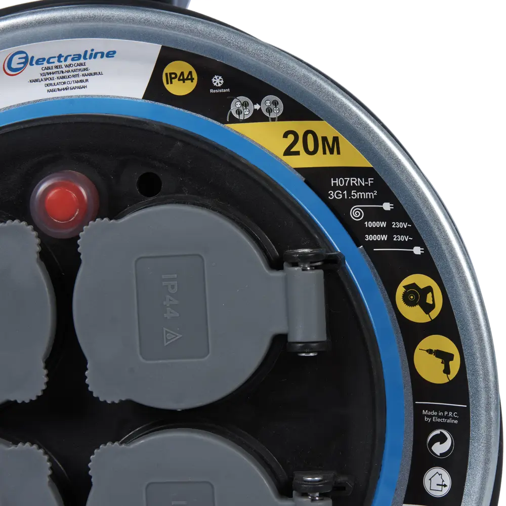 Удлинитель на катушке Electraline 20 м с защитой от короткого замыкания 82246908 STLM-1342190 - Вид №2