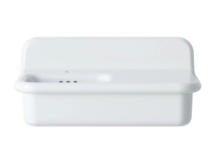 Прямоугольная керамическая подвесная раковина с переливом