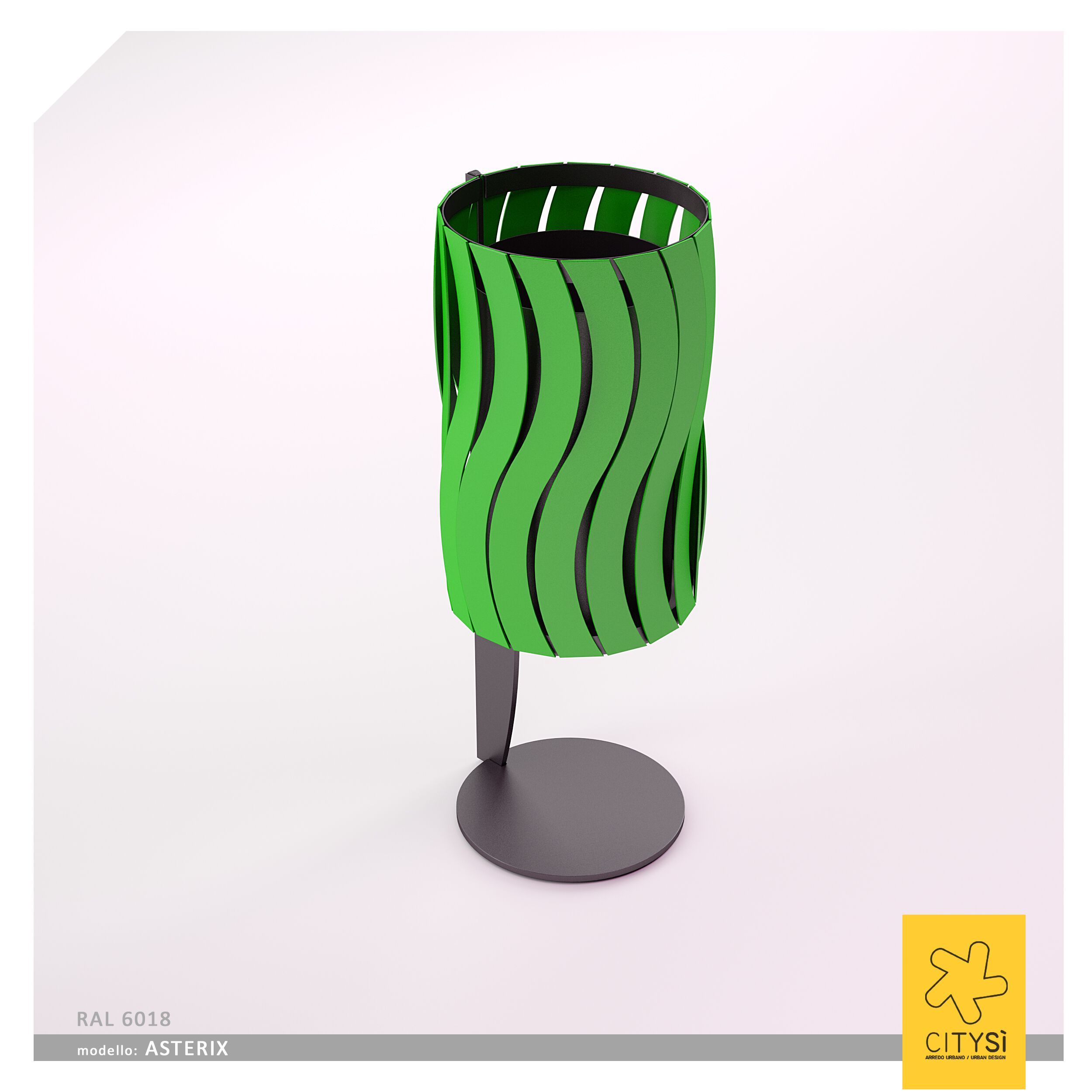 Наружная стальная стойка для мусора CITYSì ASTERIX ARCH-00106475 - Вид №3