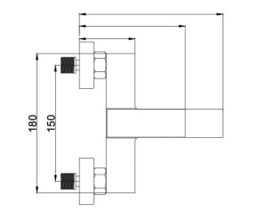 Настенный смеситель для ванны с ручным душем