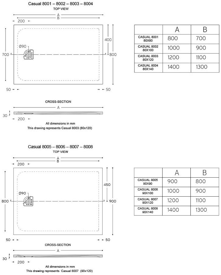 Corian® Design Прямоугольный душевой поддон из Corian®, устанавливаемый заподлицо sun-id-1431374 - Вид №3