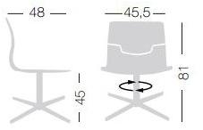 GABER Кресло вращающееся с 4-мя спицами Slot sun-id-1418478 - Вид №2