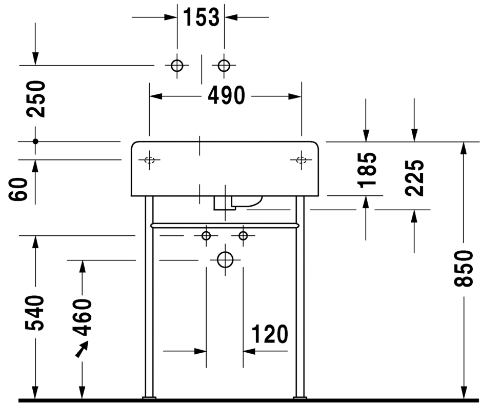 0684600000 Подвесная раковина настенная овальная Duravit Scola - Вид №3