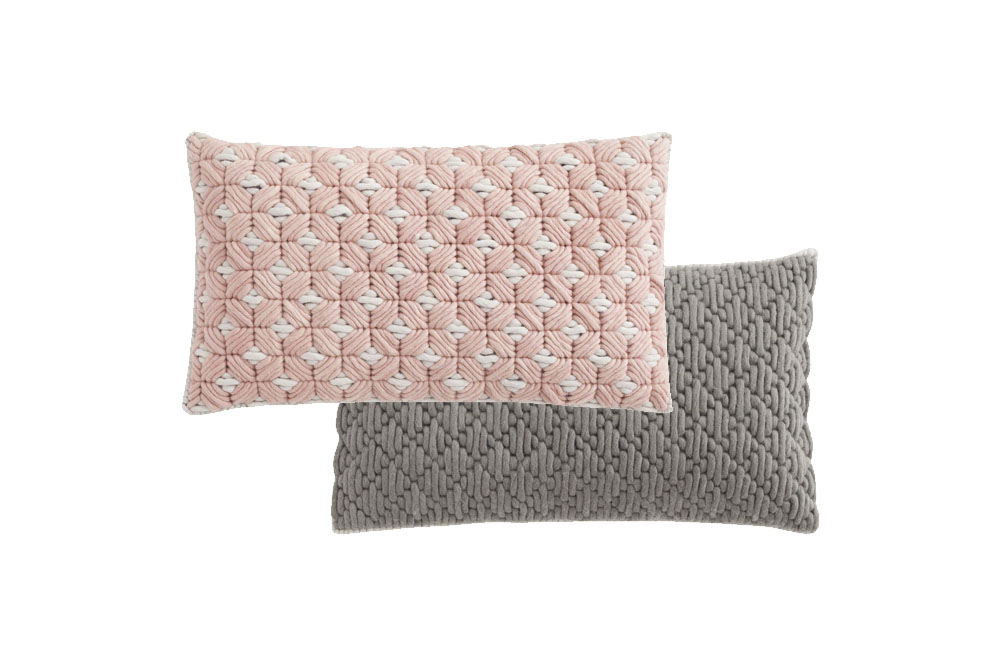 006135 Подушка Rose - Light grey 60x35 GAN Silai Silaï