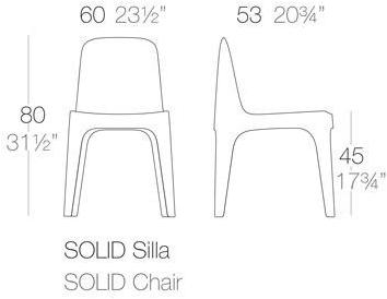 VONDOM Садовый стул из полипропилена Solid sun-id-1355652 - Вид №3