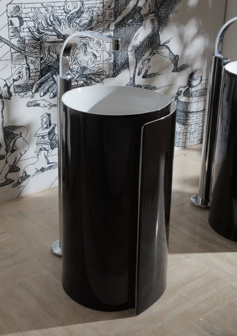 Керамическая отдельно стоящая круглая одиночная раковина Ceramica Flaminia Roll ARCH-00038668 - Вид №7