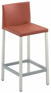 GABER Высокий табурет из экокожи с подставкой для ног