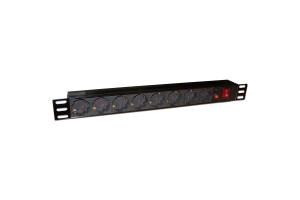 16102149 Блок розеток 19 8 шт. Schuko, 10A 250V, шнур питания 1.8 м PDU19-10A8P-1.8 TWT