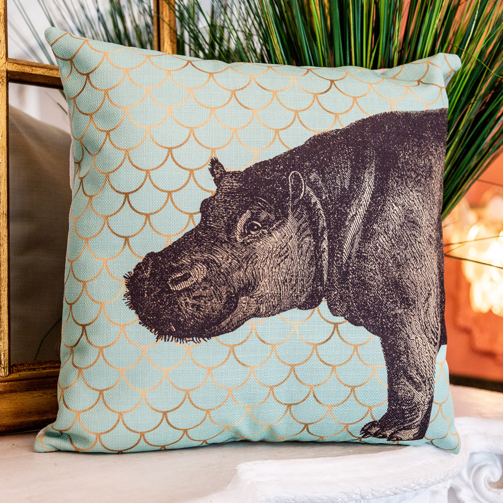 5115106 Интерьерная подушка «Самый обыкновенный бегемот» Object Desire  - Вид №1