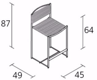 Alias Садовый табурет из пвх со спинкой Green pvc sun-id-1431864 - Вид №2
