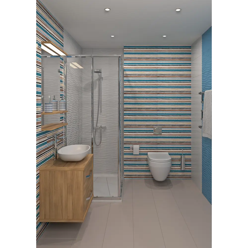 Плитка настенная «Дюна» 7 60x30 см 1.98 м² цвет белый 82383408 STLM-2131123 Santreyd - Вид №3