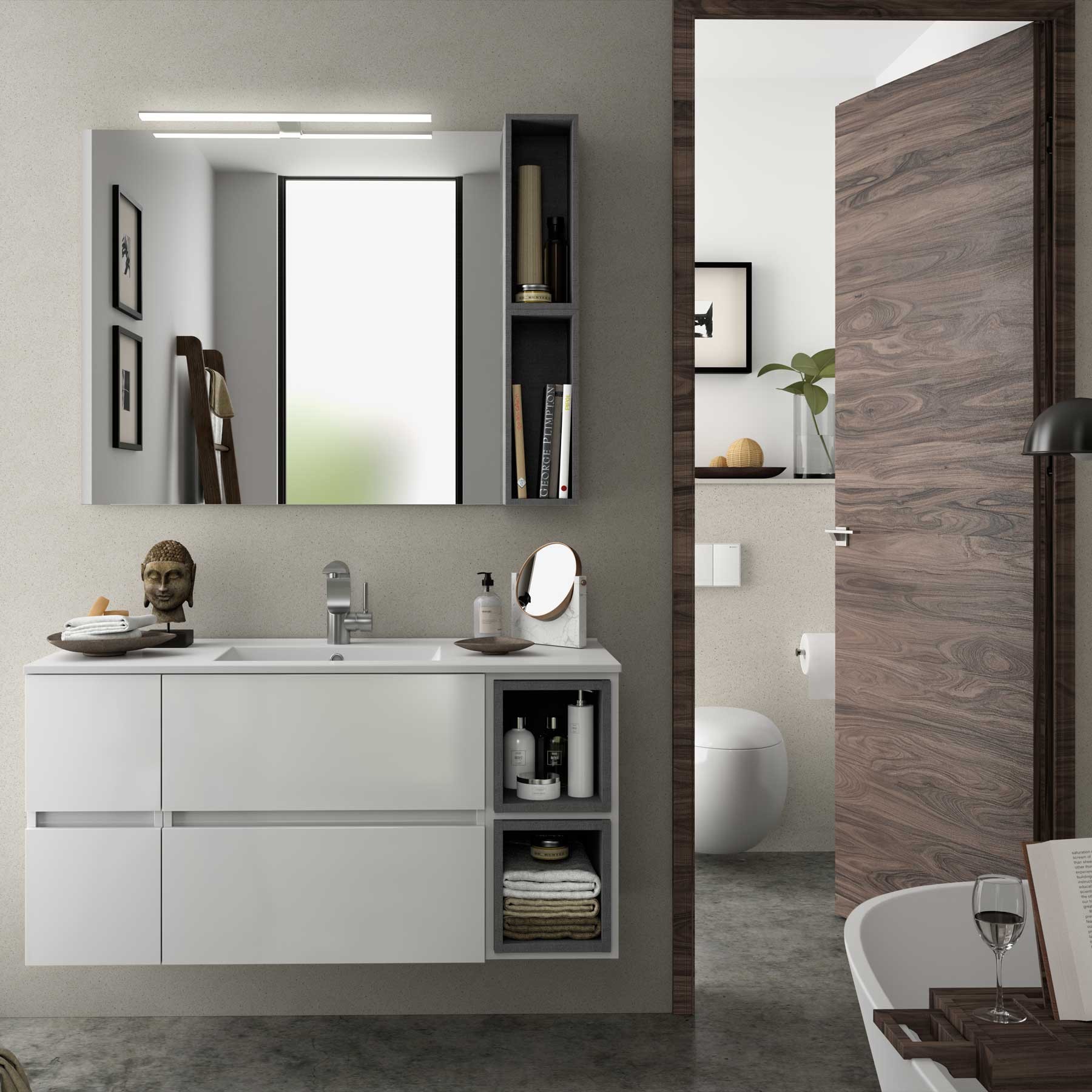 20745 SALGAR Раковина IBERIA 1105 БЕЛЫЙ ФАРФОР 1105 x 20 x 460 мм  - Вид №2