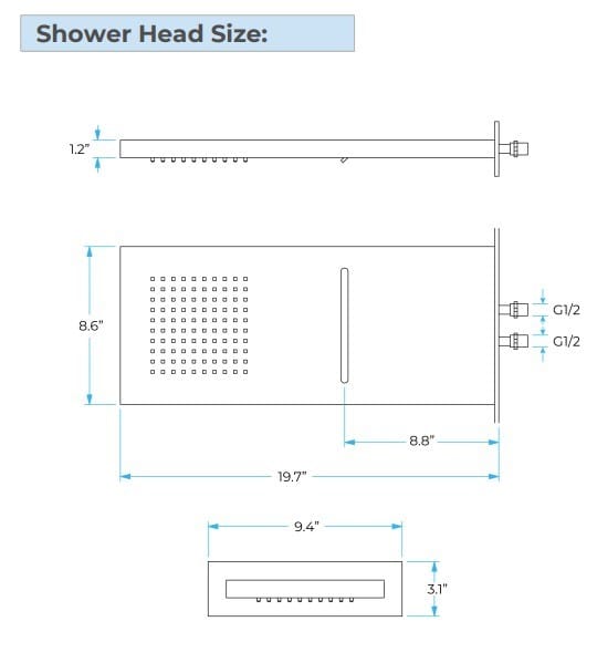 Встраиваемый термостатический набор для душа Fontana Showers FS15038 ARCH-00026552 - Вид №4