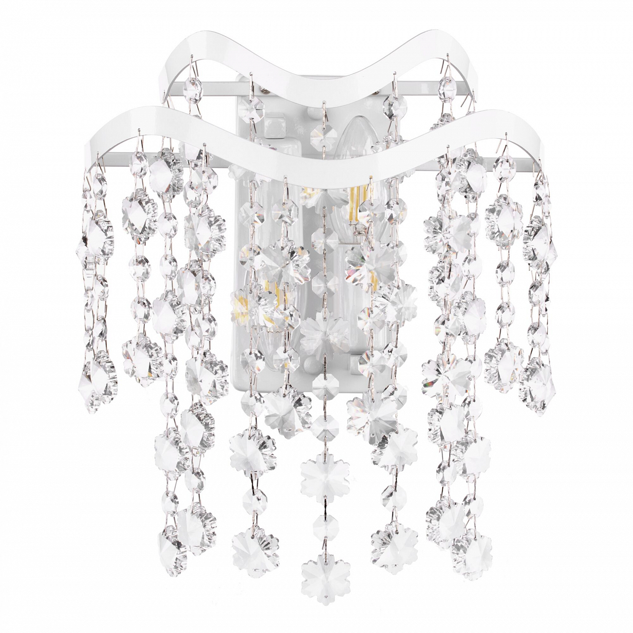 Бра настенное белое Charlotte FR1001WL-02W FREYA CRYSTAL 00-3957495 Белый - Вид №2