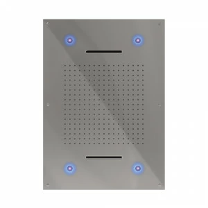 Graffio Прямоугольный верхний душ 700 × 500 мм, 2 водопада, хромотерапия с радиоуправлением. GY271