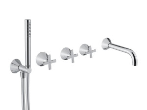 Набор для ванной из хромированной латуни