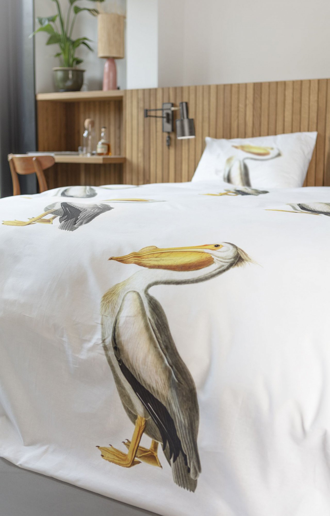 Детское постельное белье односпальное "Пеликан" 150х200 см SNURK  335468 Белый;желтый;серый  - Вид №4