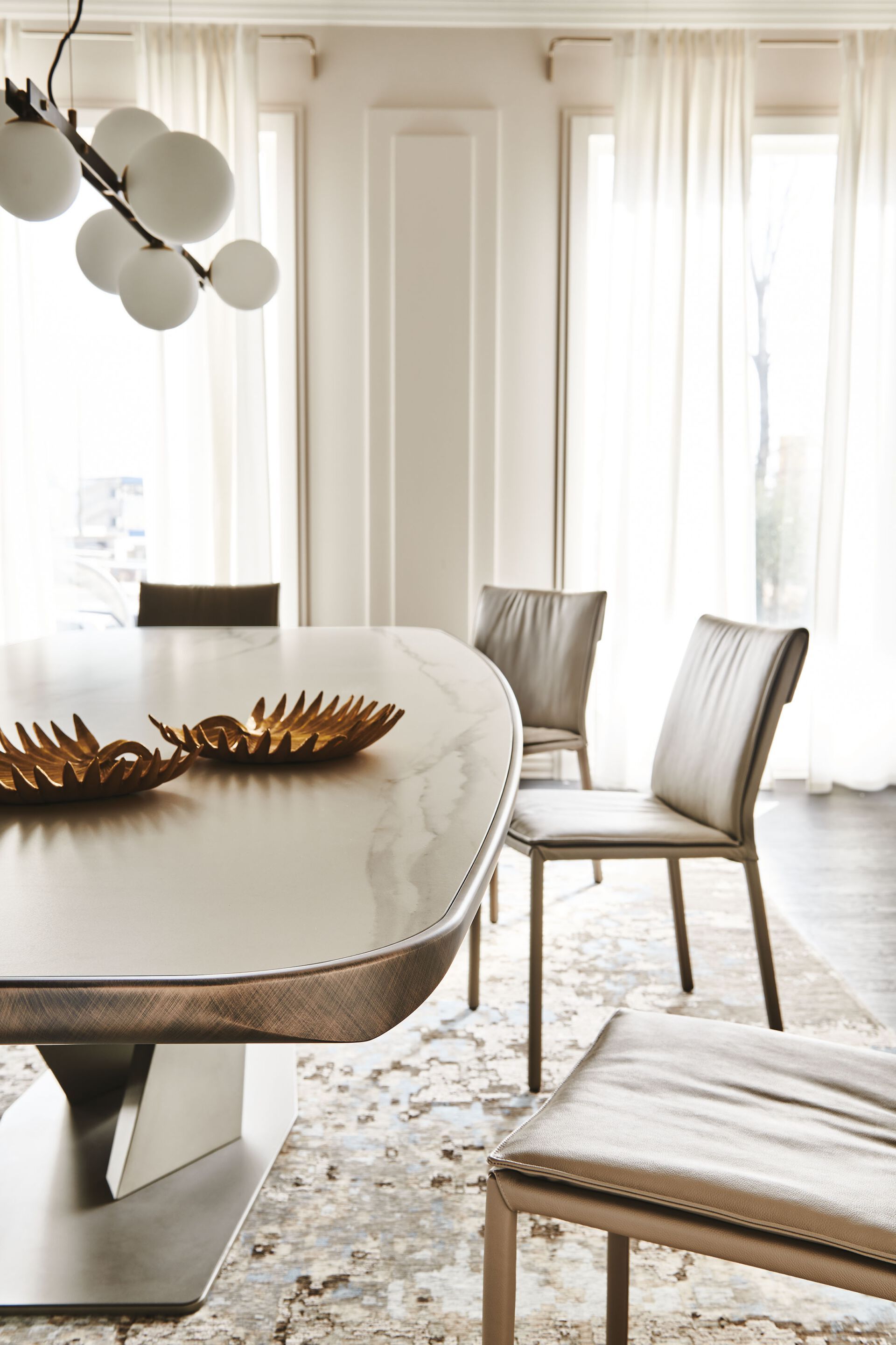 Керамический и стальной бочковый стол Cattelan italia Stratos ARCH-00114354 - Вид №7