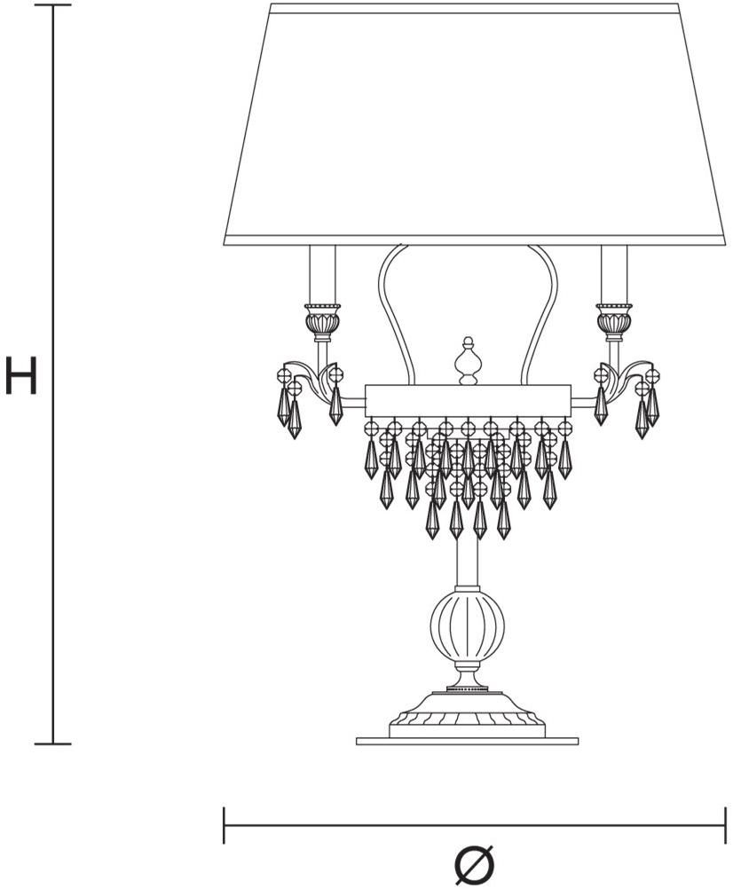 Masiero Настольная лампа с кристаллами прямого света Glassé sun-id-1457037 - Вид №1
