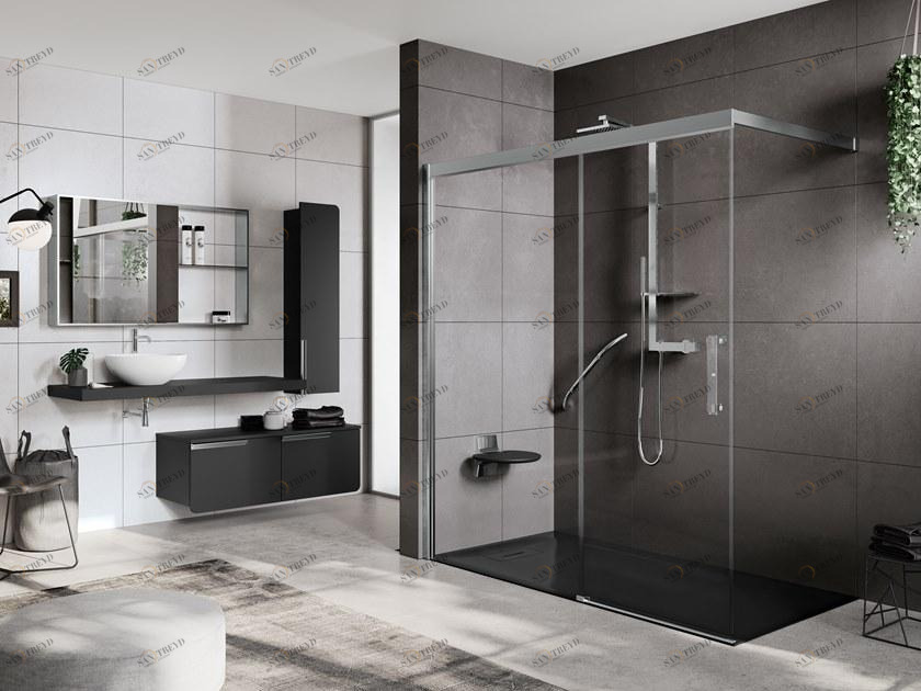 NOVELLINI Душевой уголок угловой с раздвижной дверцей Rose rosse sun-id-1358742