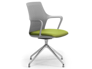 Вращающееся кресло из полипропилена с подлокотниками