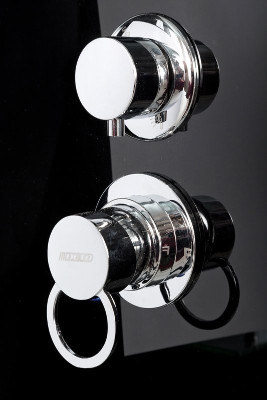 ЕМ1511 L N (без крыши) Душевая кабина DETO Серия EM B90S+ эл. BLACK - Вид №12