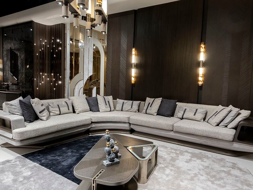 Угловой диван из ткани Zebrano Athena ARCH-00068915