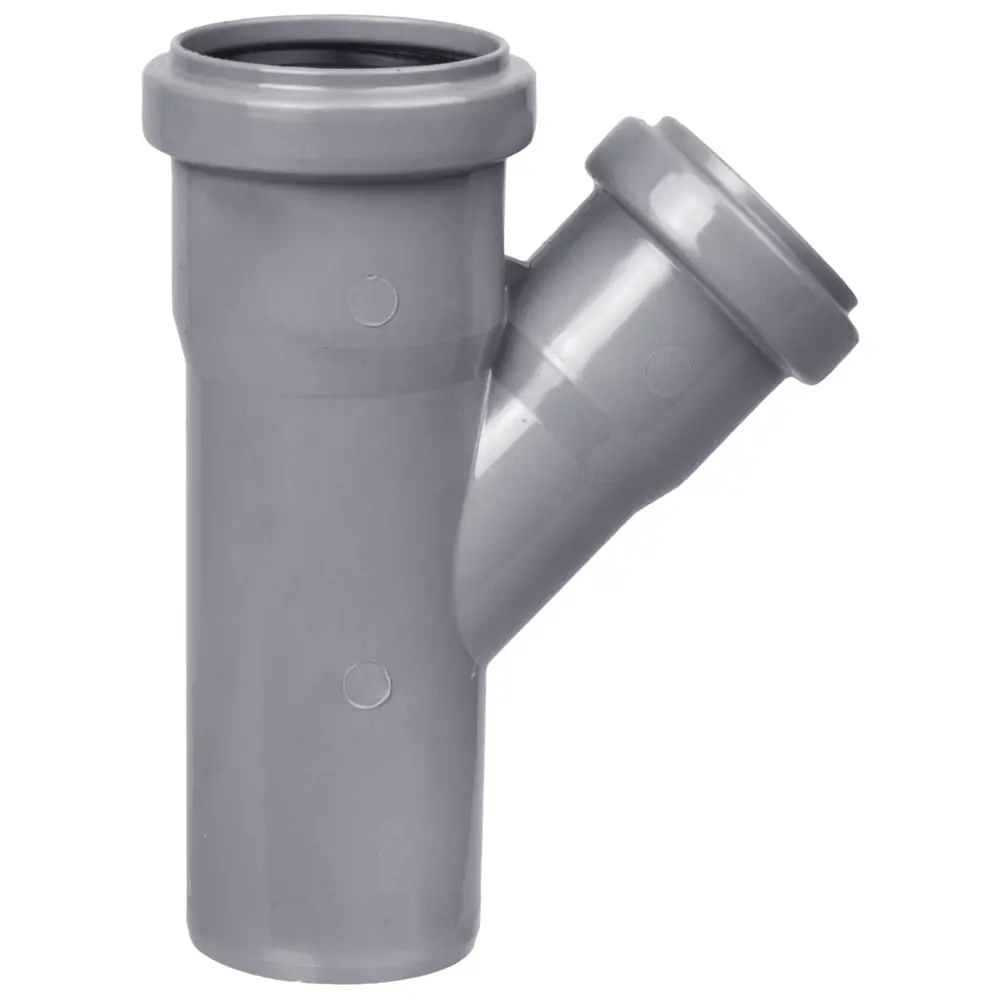 Тройник канализационный ПОЛИТЭК 50х40 мм под углом 45° 11011944 STLM-0001057 - Вид №1