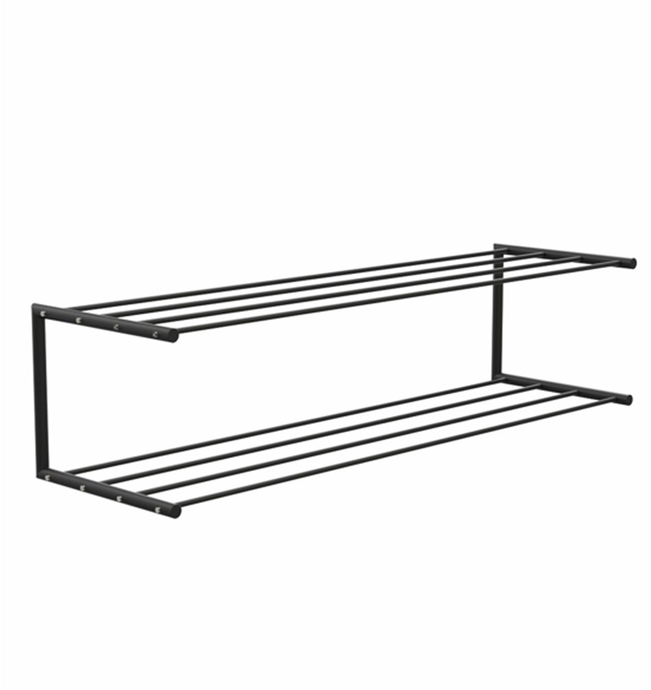FROST Полка для обуви 2, 100cm » черная Нержавеющая сталь Черный N1929-1-BB 