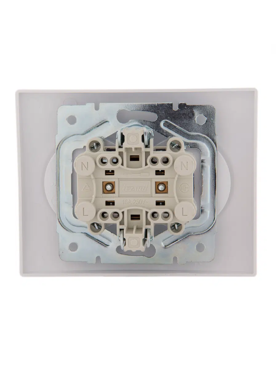 KARINA Розетка двойная бз белый LEZARD 707-0200-128В - Вид №4