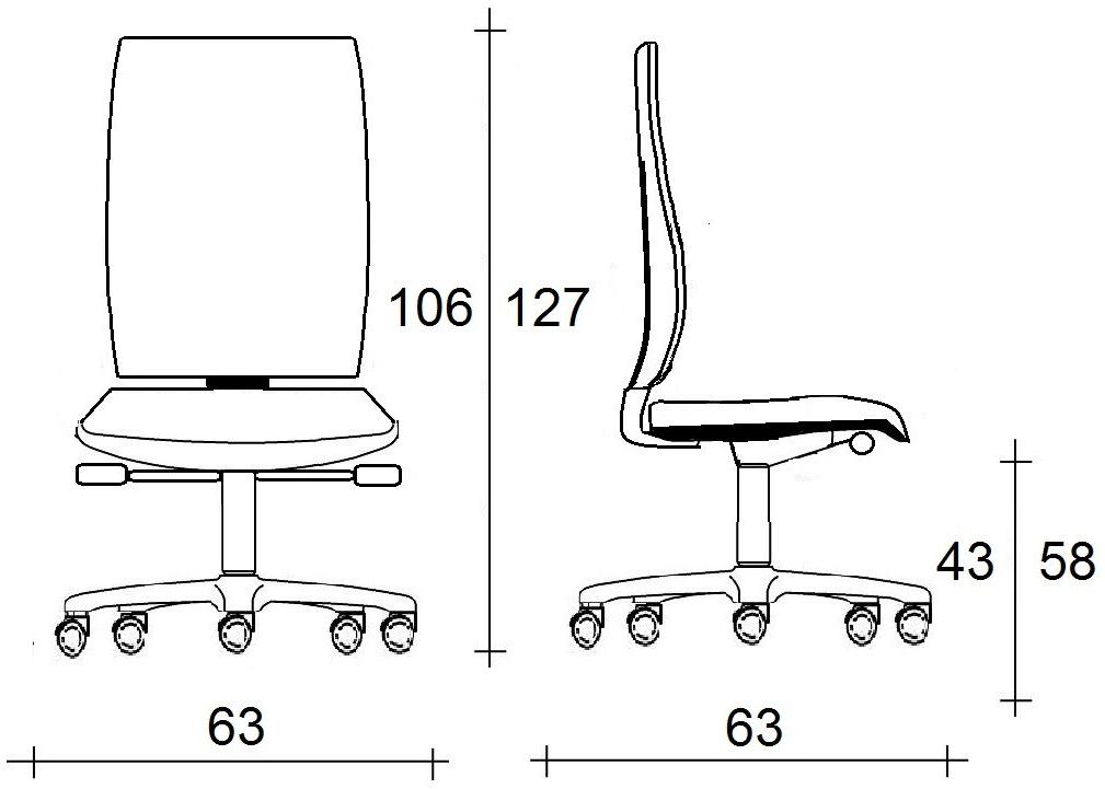 TALIN Поворотное офисное кресло из кожи с 5-ю спицами и колесами sun-id-1495915 - Вид №1