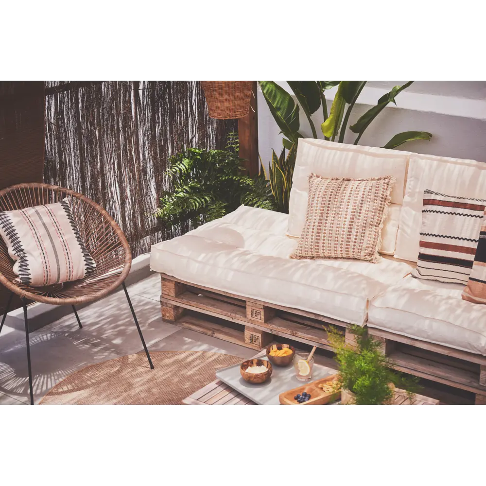 Кресло садовое Acapulco 69x80x73 см сталь/искусственный ротанг бежевый 82558745 STLM-2056038 Santreyd  - Вид №14