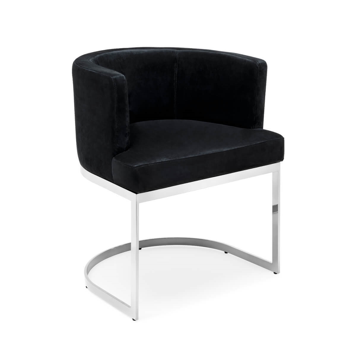 700427-BS ABHIKA СТУЛ PIMPI BLACK/SILVER 