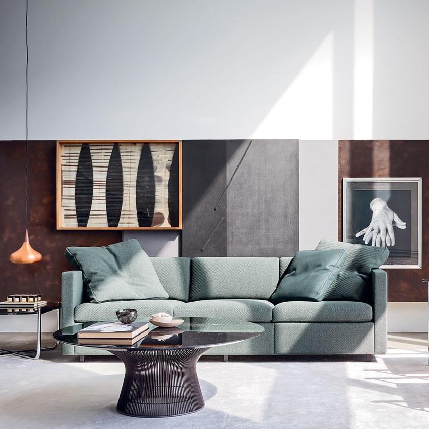 KNOLL Круглый журнальный столик из стали и хрусталя Platner sun-id-1377052 - Вид №1