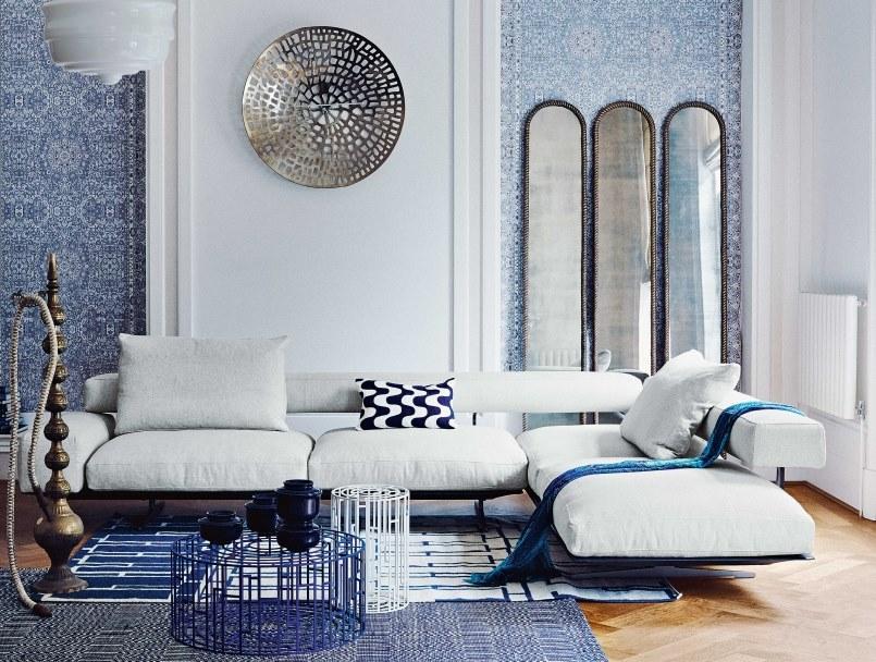 Flexform Секционный диван со съемным чехлом из ткани Wing sun-id-1453994 - Вид №1