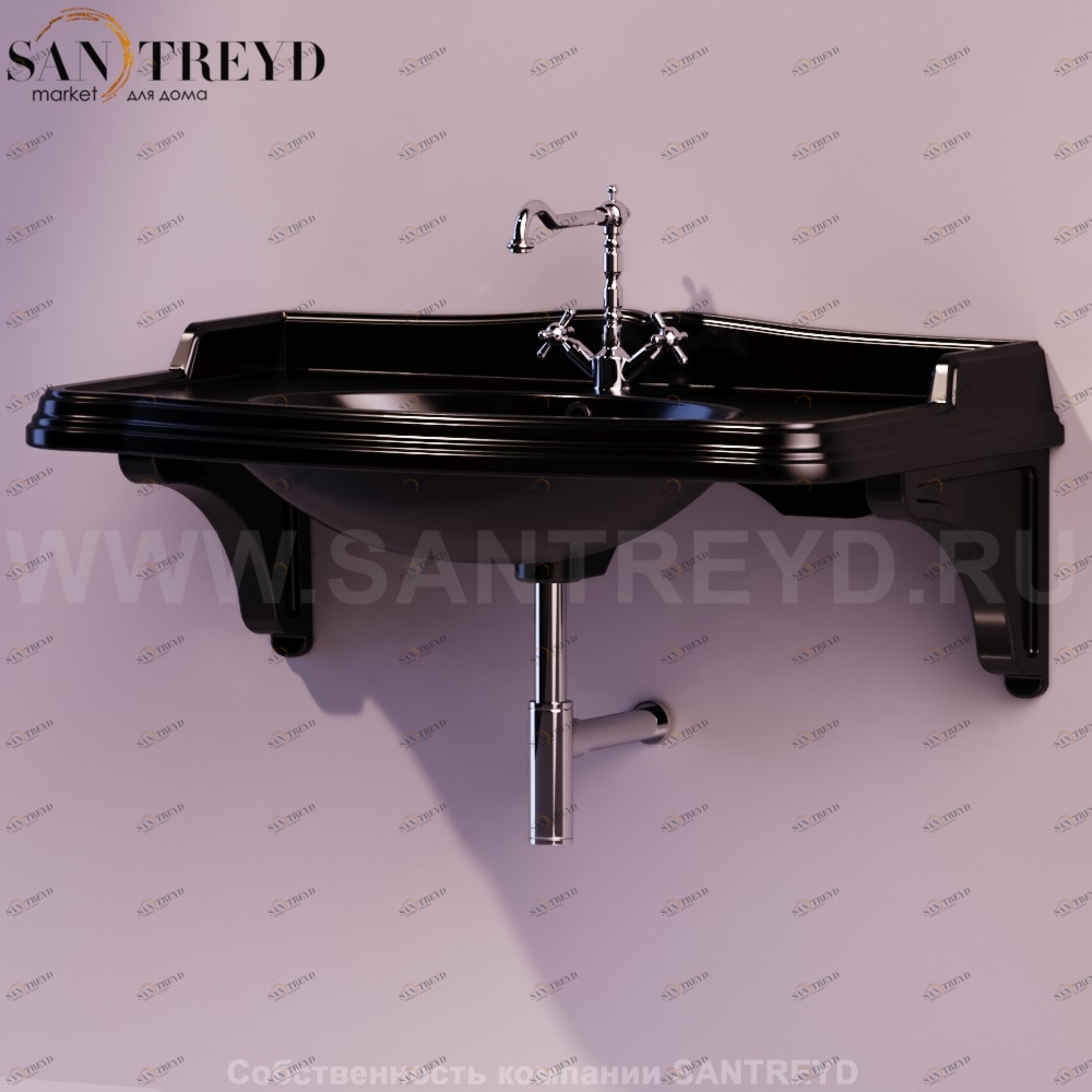 MNSLENNERO Подвесная раковина настенная прямоугольная Simas Arcade черная