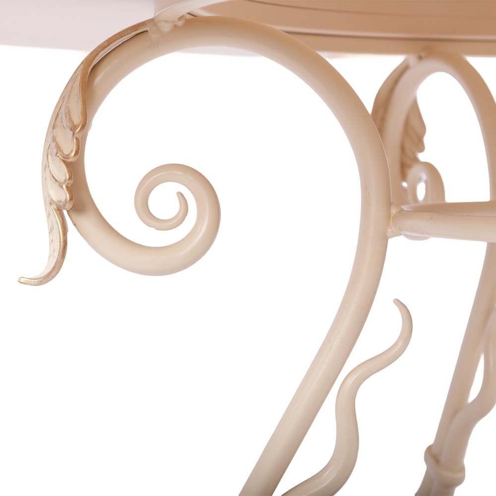 19010 Кованый обеденный стол Аделаида 5 Айвори BOGACHO 4627138231364 - Вид №6