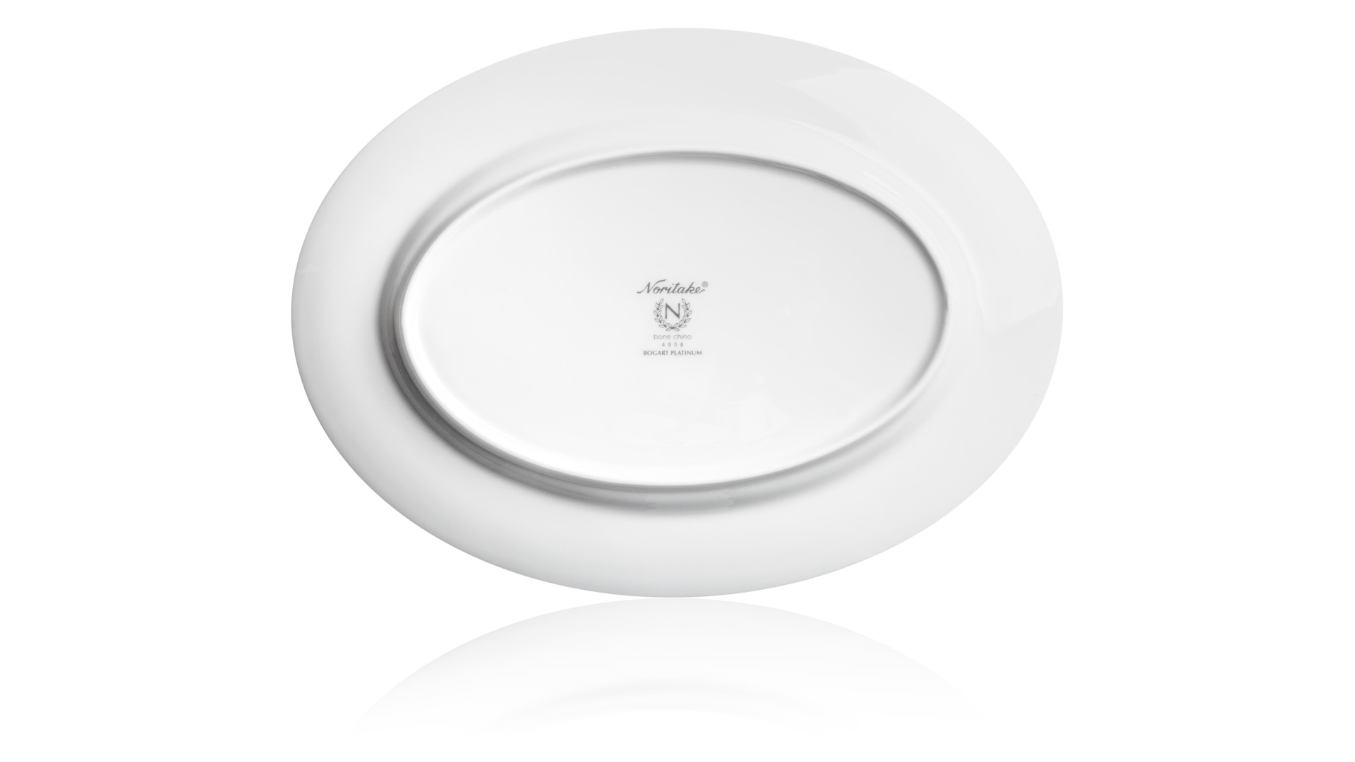 10649518 Noritake Блюдо овальное Noritake "Богарт платиновый" 32см Фарфор костяной  - Вид №1