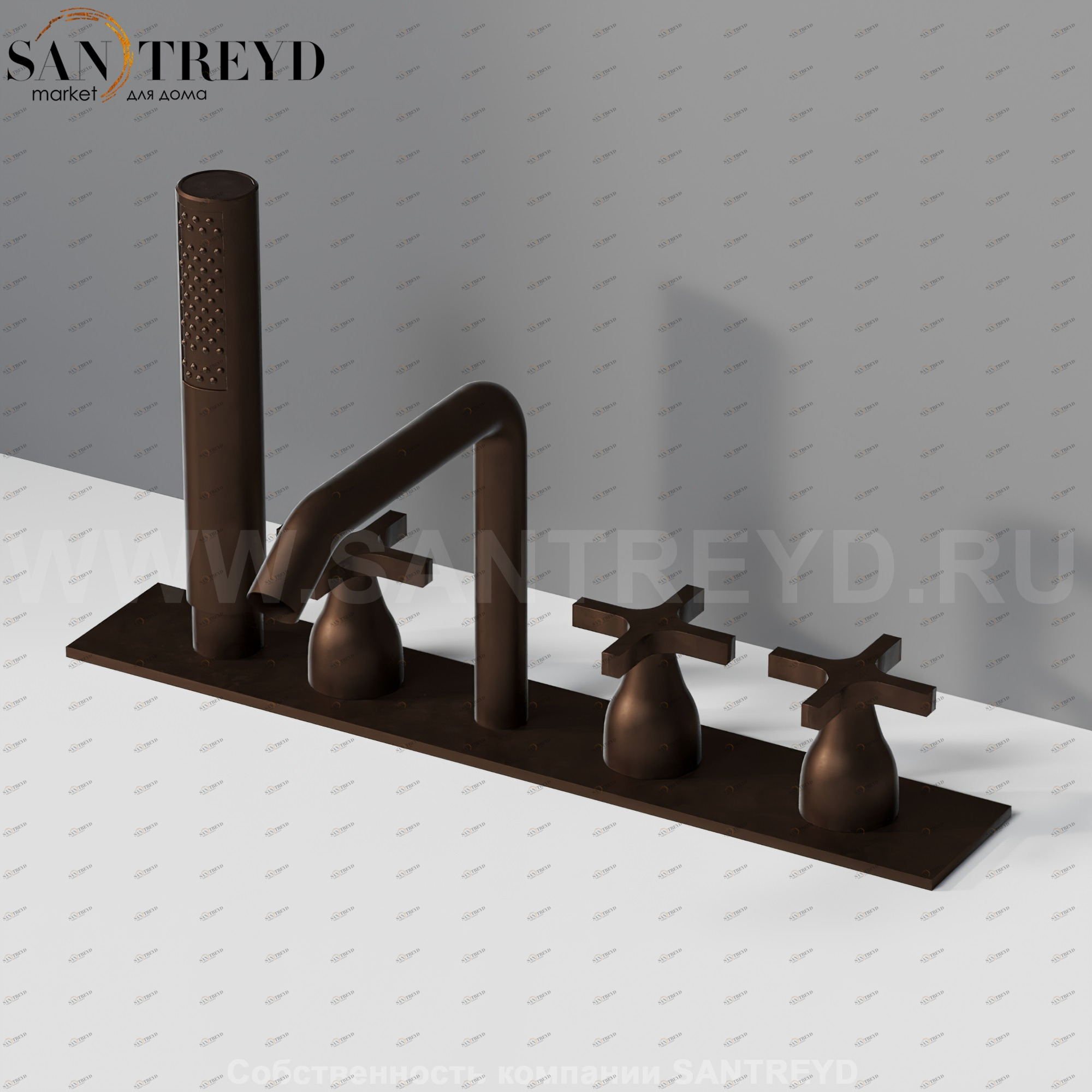 Напольный смеситель AMEM326BR MEMORY для ванны бронзовый Agape