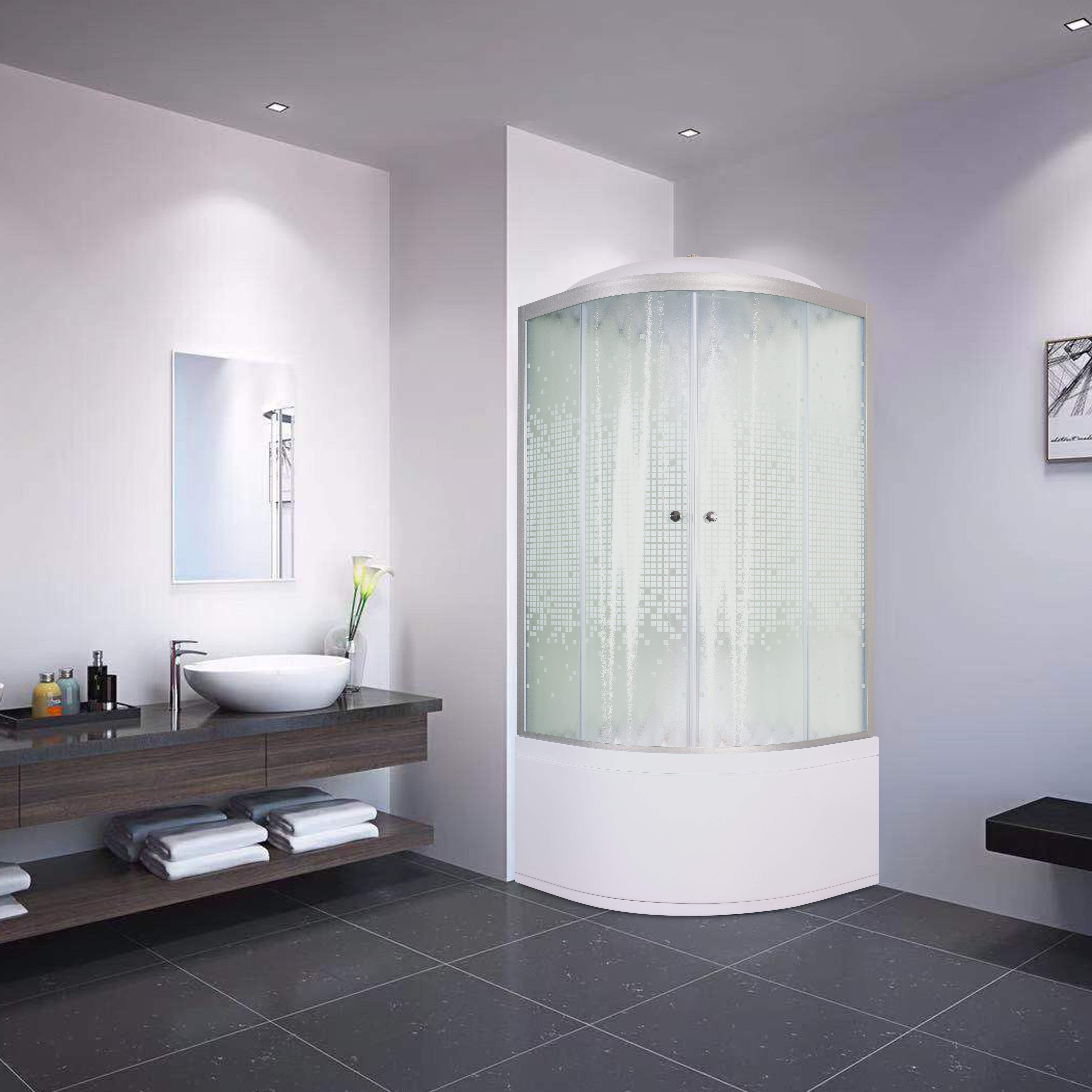 А102 R с гидромассажем Душевая кабина DETO Серия А L 910 стандартная - Вид №30