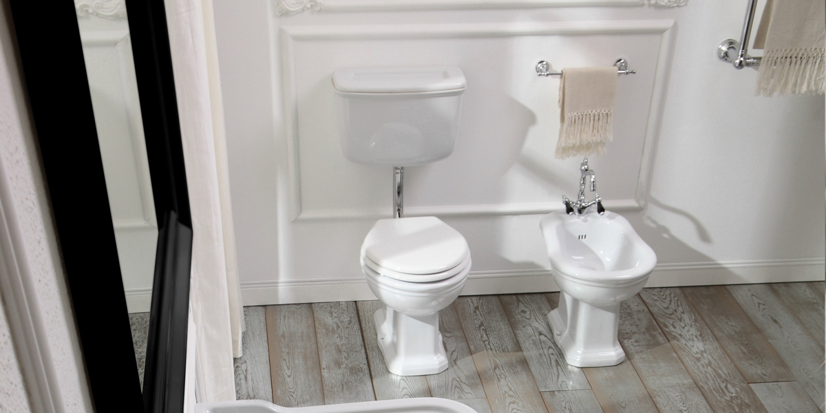 0211 Приставной унитаз напольный Белый Olympia Ceramica IMPERO STYLE Италия - Вид №1