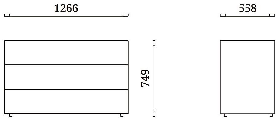 Febal Casa Лакированный комод со встроенными ручками Gala sun-id-1440221 - Вид №2